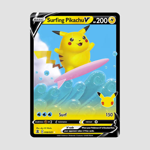 Surfing Pikachu V 008/025